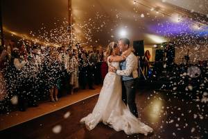 Bride and groom first dance