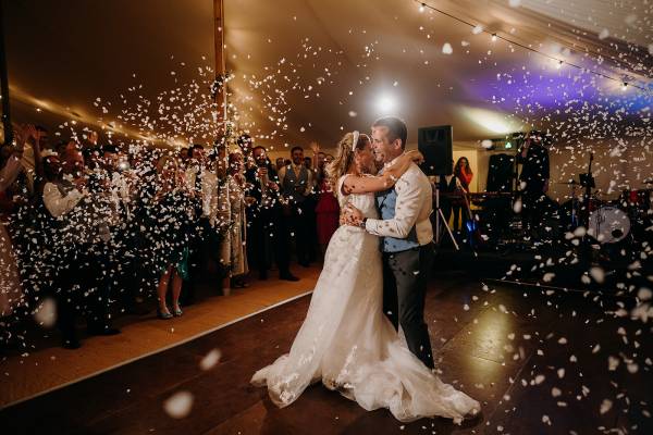 Bride and groom first dance