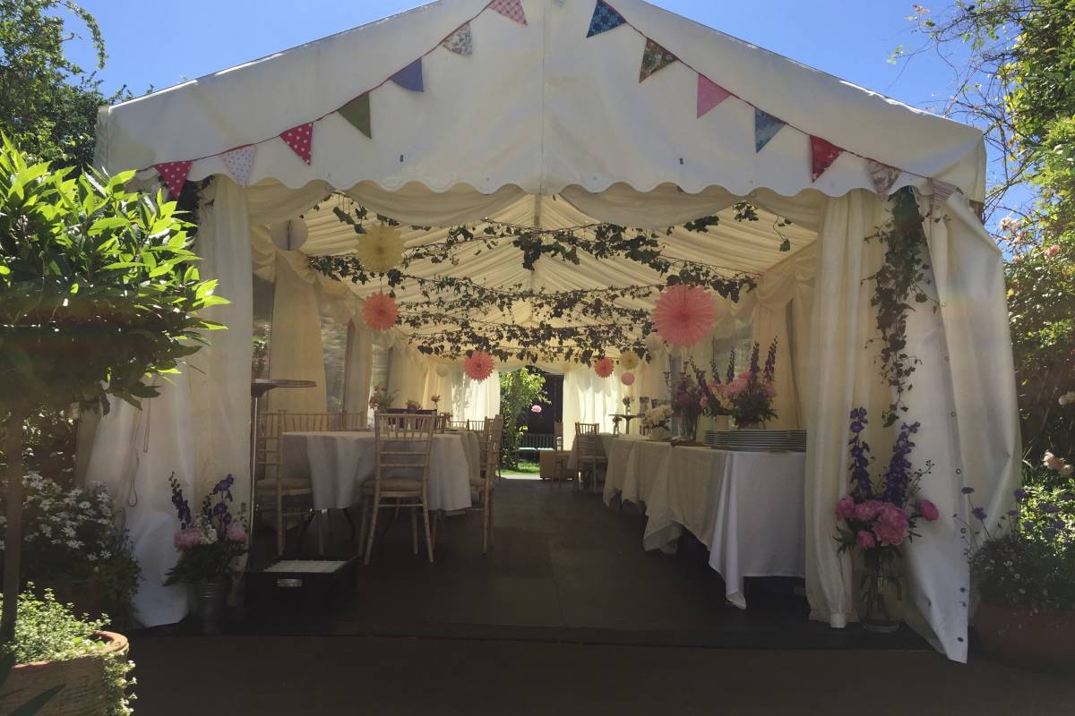 Inside, the marquee was surprisingly roomy