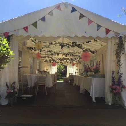 Inside, the marquee was surprisingly roomy