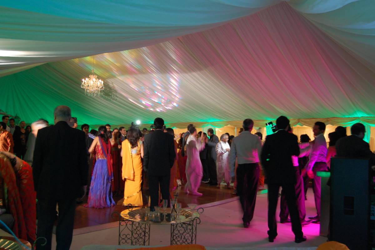 Dancing in a marquee