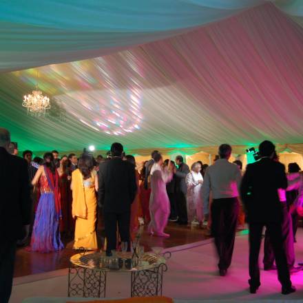 Dancing in a marquee