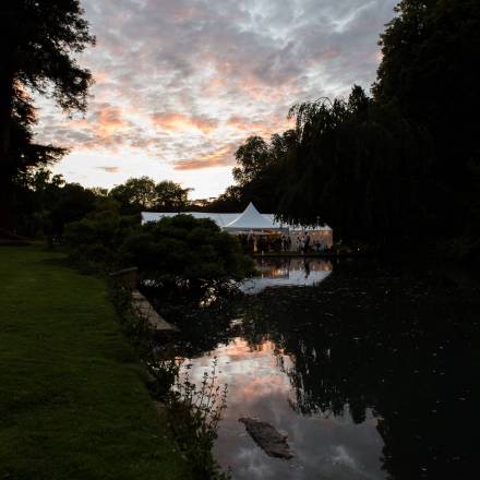 Beautiful setting for a wedding marquee - night time