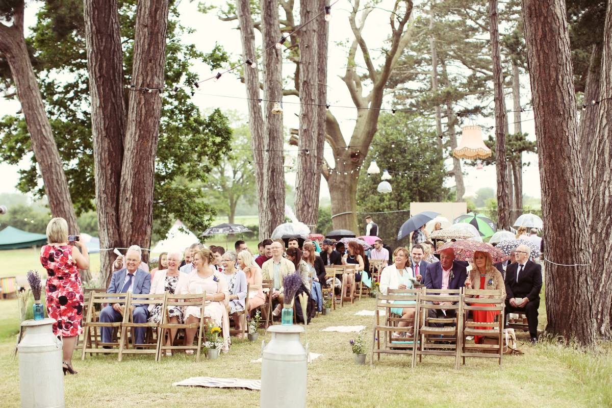 Outdoor wedding ceremony