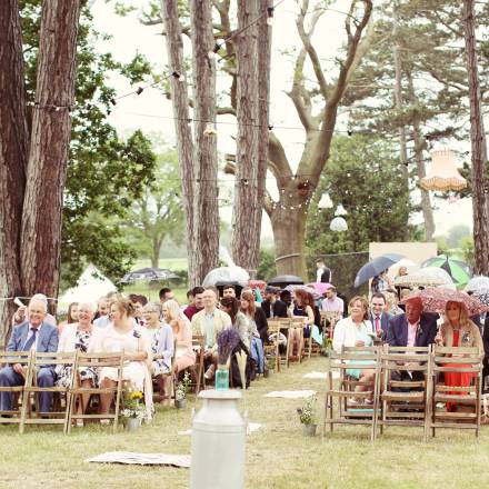 Outdoor wedding ceremony