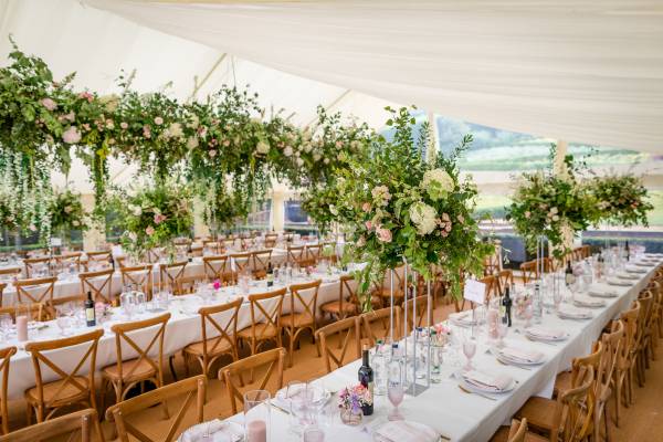 Luxury wedding marquee