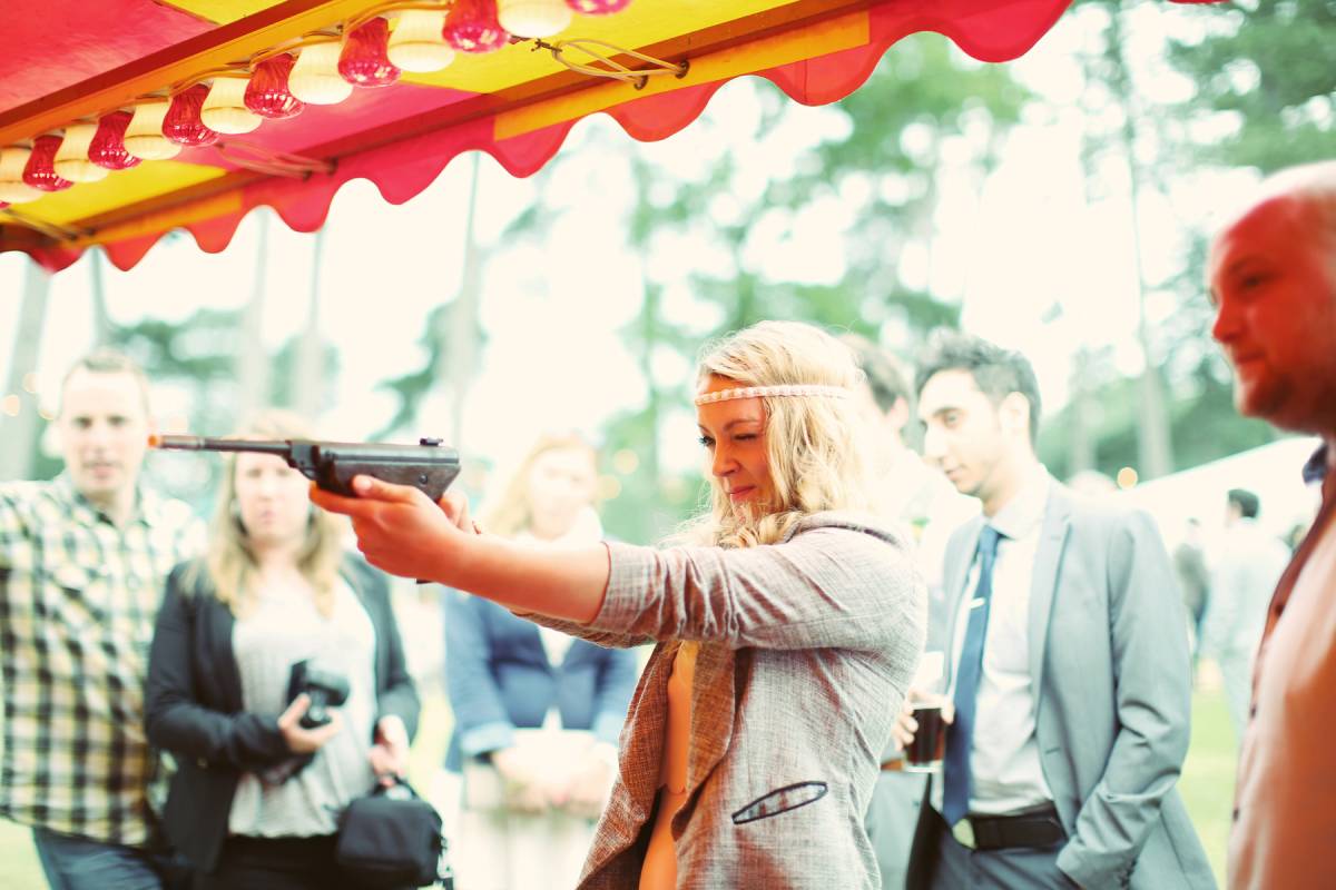 Fairground shooting arcade
