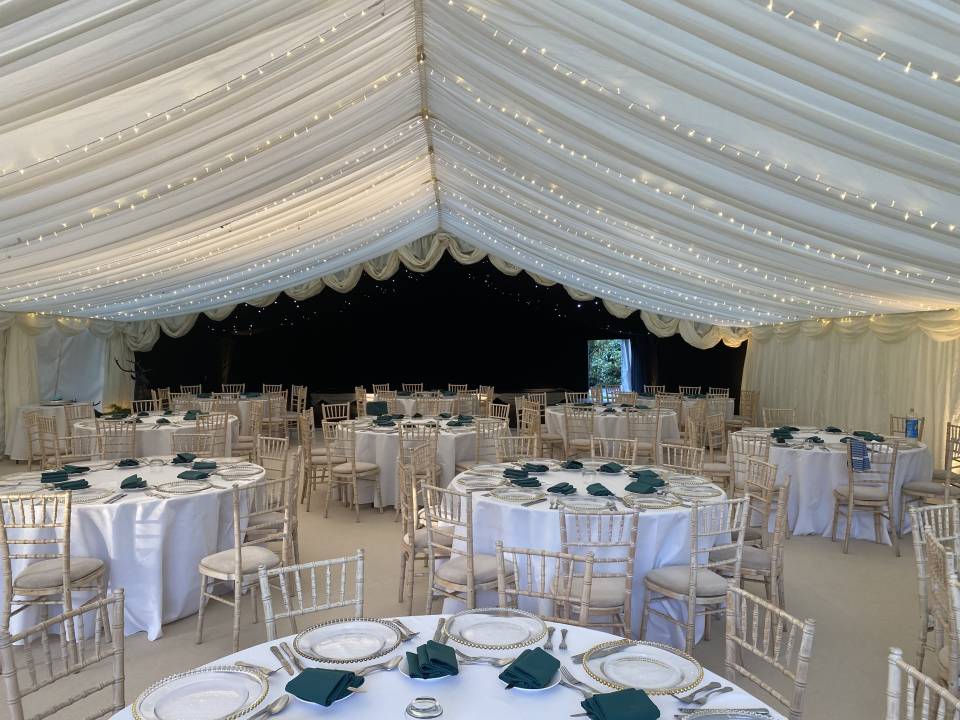 Traditional style luxury wedding marquee