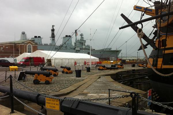 Marquee for decommissioning of Ark Royal