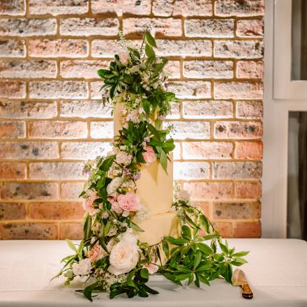 Wedding cake with flowers