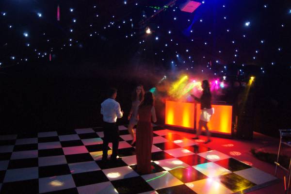 Black and white dance floor
