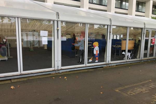 Semi-permanent marquee for extra space for the NHS