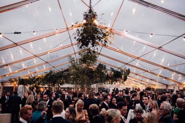 Clear marquee in winter