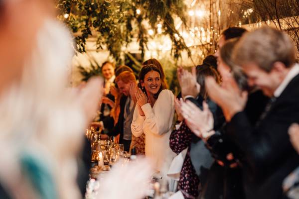 Excited bride