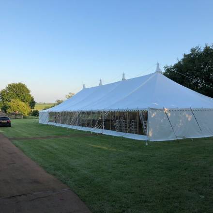 Exterior view of traditional tent