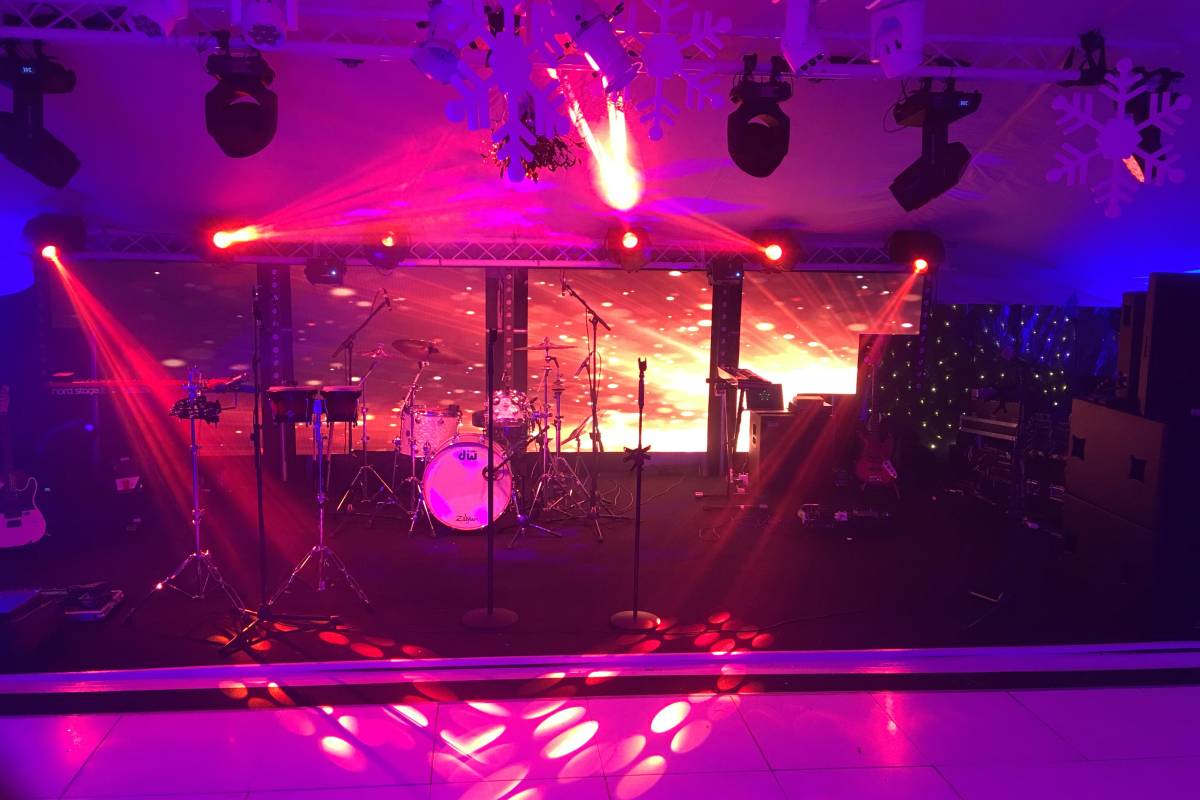 Party stage for band