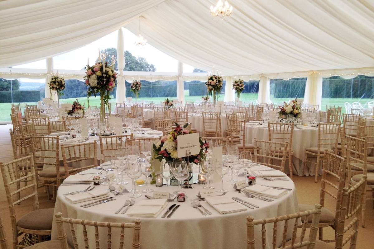 Pretty wedding marquee at Great Missendon