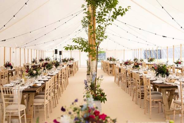 Interior of traditional tent