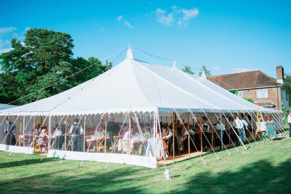 Open sided traditional tent