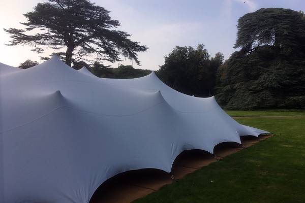 Stretch tent from behind