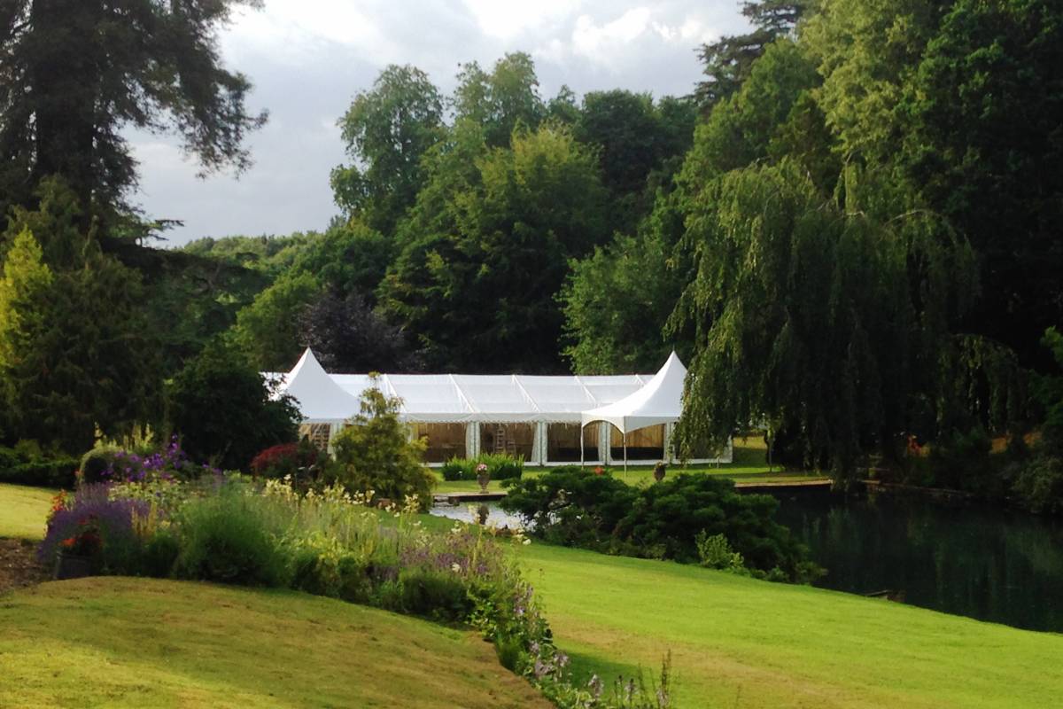 Frame structure at Busbridge lakes, Godalming, Surrey