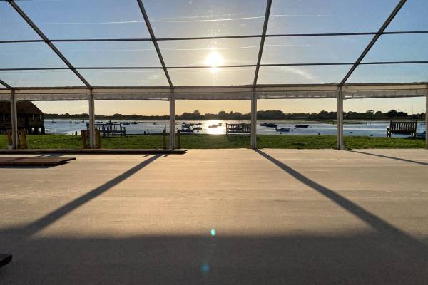 Views from a transparent tent