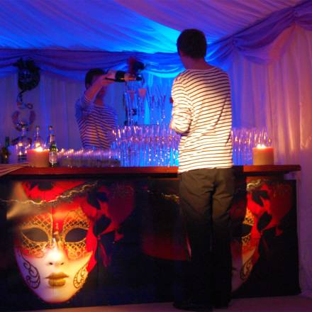 Venice Carnival themed bar