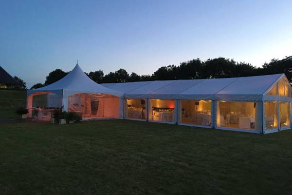 Chinese hat tent as an entrance