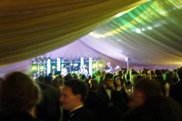 Dancing at a marquee ball