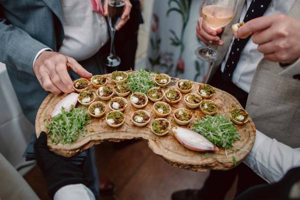 Serving canapes
