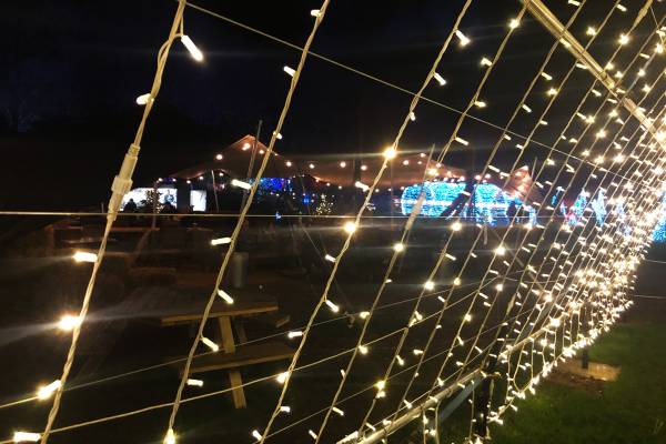 NIght market with stretch tent