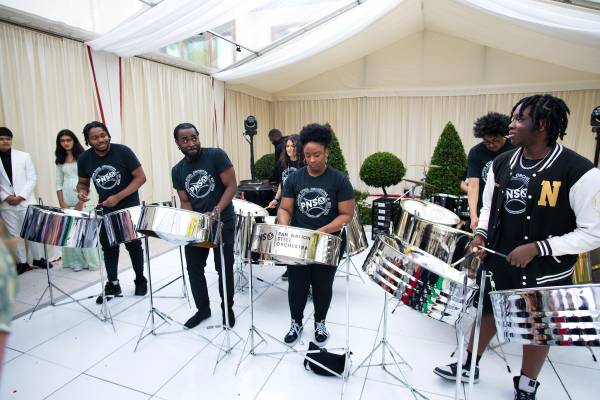 Steel band playing