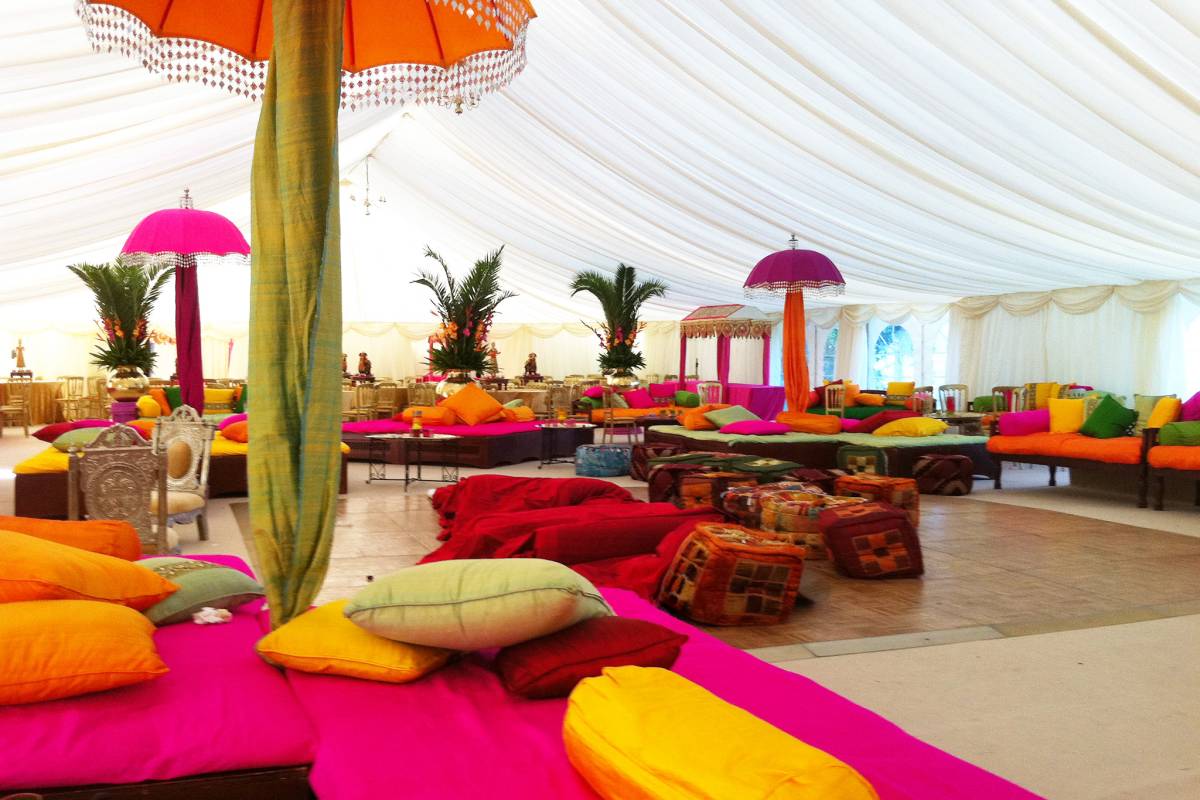 Colourful Indian wedding marquee - Rajasthani style