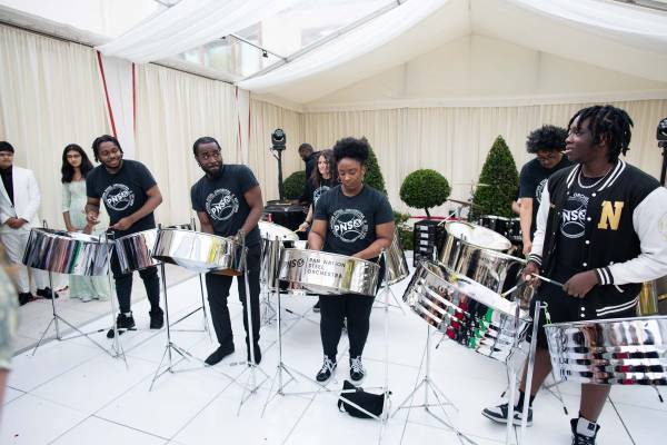Steel band playing