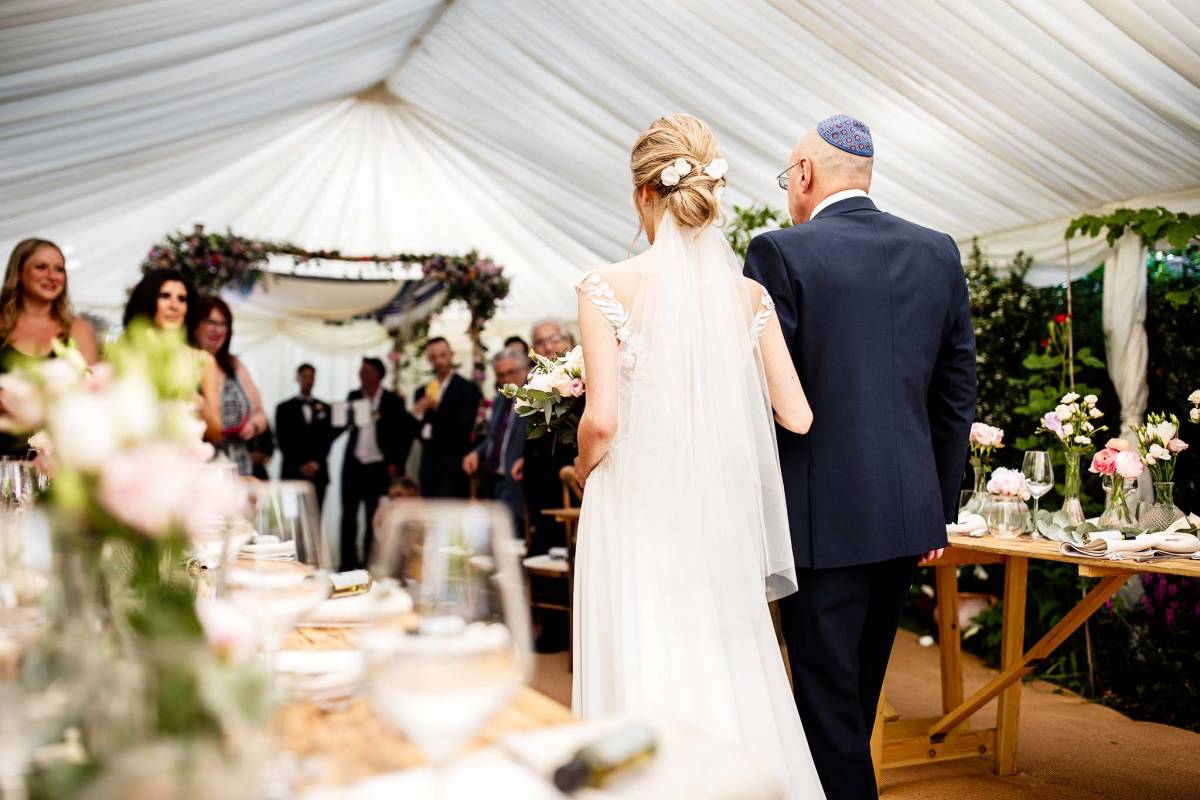 Walking up the aisle