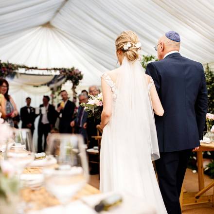 Walking up the aisle