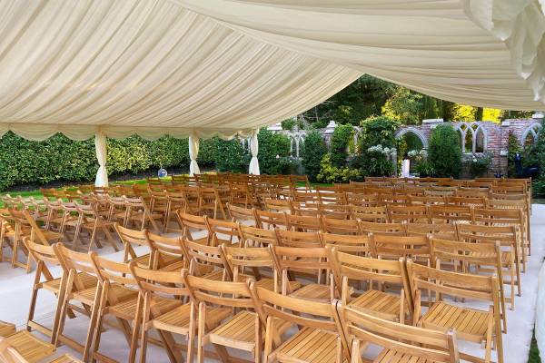 Marriage in a marquee