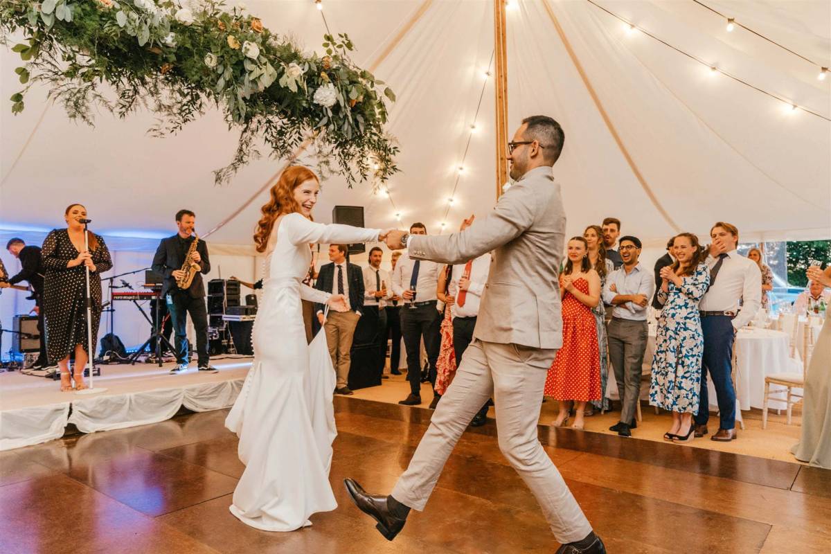 Bridge and groom take their first dance