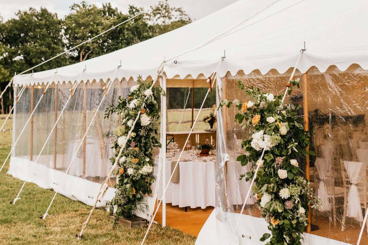Pretty entrance to a small traditional tent
